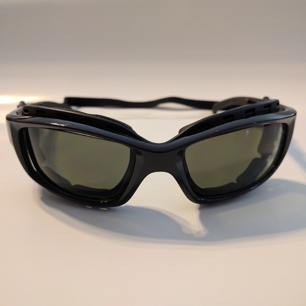 motorcycle sunglasses w/ foam & elastic strap